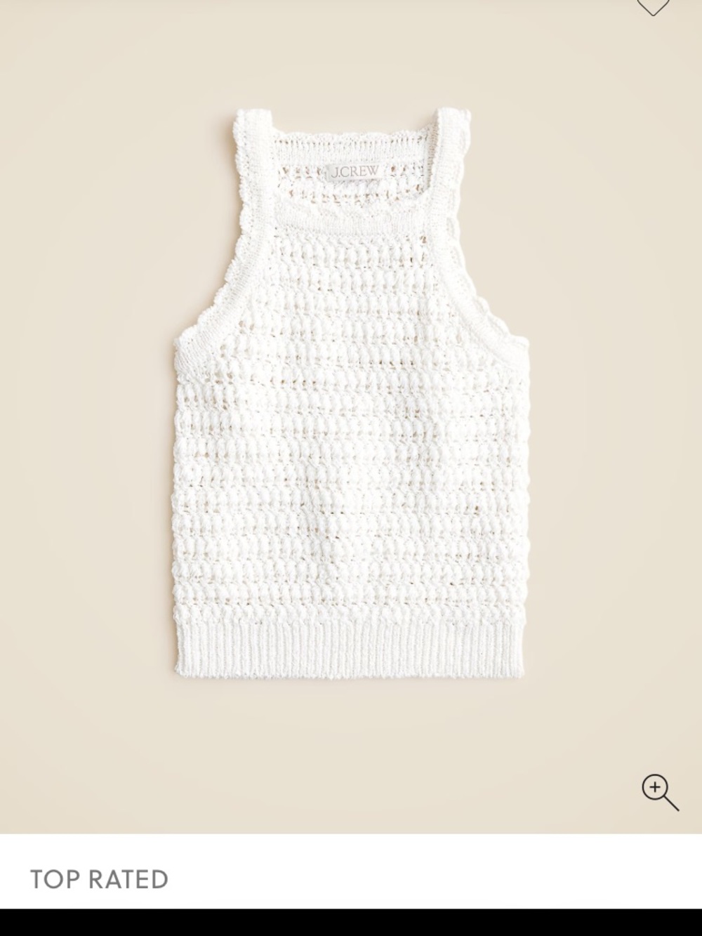 J.Crew Montauk crochet tank top